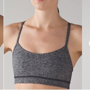 Lululemon Flow Y Bra Heathered Black / Black